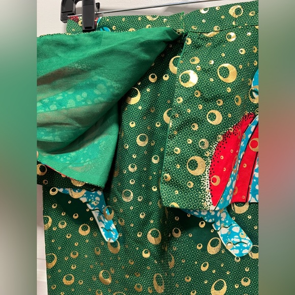 ANKARA African Wax Print Peplum Cotton Skirt ✨ - Picture 6 of 7